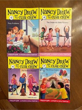 Bundle of 4 Nancy Drew and the Clue Crew Mystery Book Set